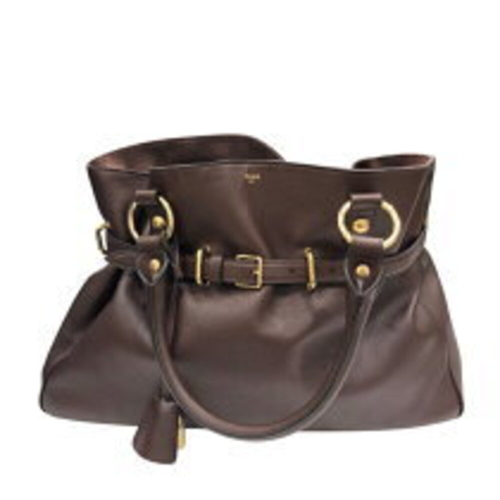 Celine Anita Brown Leather Tote Bag